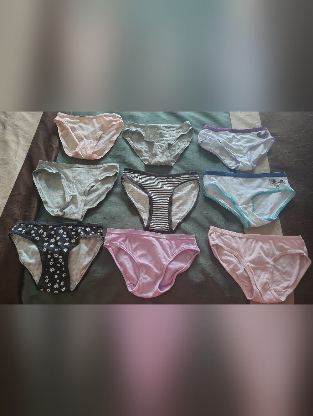 (9)Girls' Pink Cotton Bikini Underwears